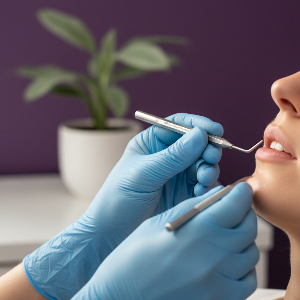 Comparación visual de encías sanas, con gingivitis y con periodontitis